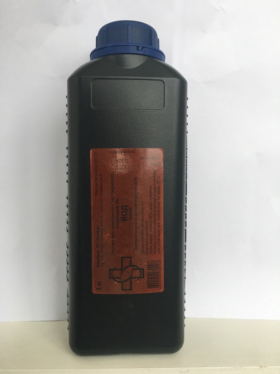 ЙОД розчин для зовнішнього застосування, спиртовий 5 %, по 1 л у каністрах